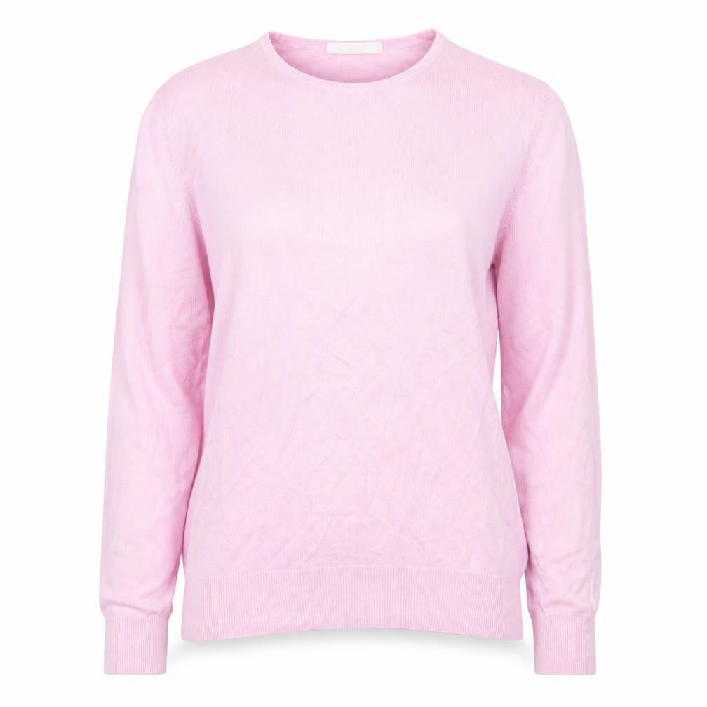 Marks and Spencer Women Pink Size 14 Acrylic Crew Neck Jumper
