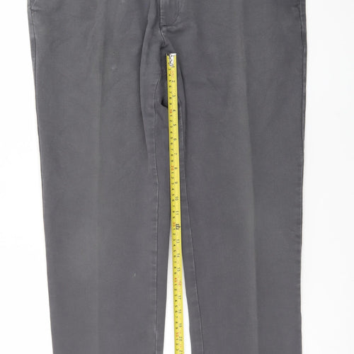 Marks and Spencer Men's Grey Chino Trousers Size L 38W 31L Regular Fit
