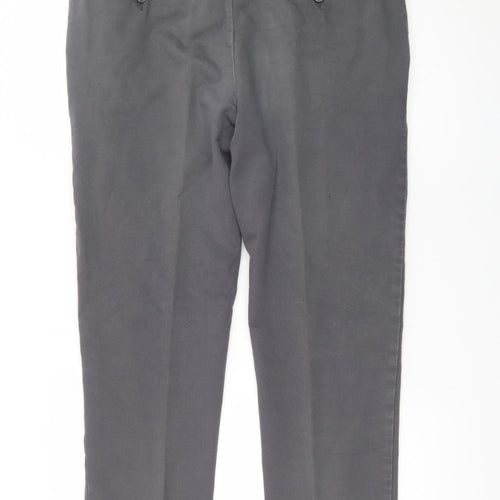Marks and Spencer Men's Grey Chino Trousers Size L 38W 31L Regular Fit
