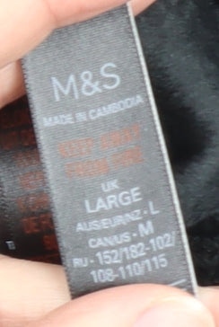 Marks and Spencer Womens Black Velvet Studded Pullover Sweatshirt Size L