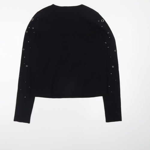 Marks and Spencer Women’s Black Studded Crew Neck Knit Jumper Size S