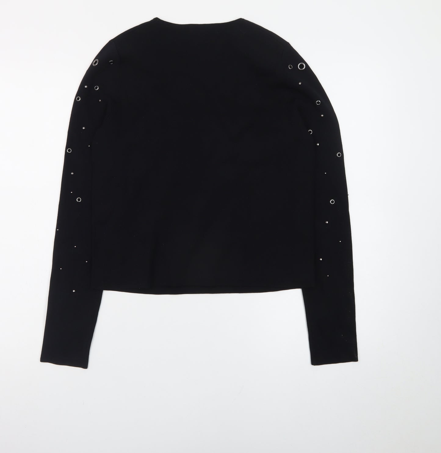 Marks and Spencer Women’s Black Studded Crew Neck Knit Jumper Size S