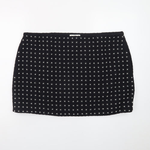 Marks and Spencer Women Black Size 20 Short Tweed Pencil Skirt