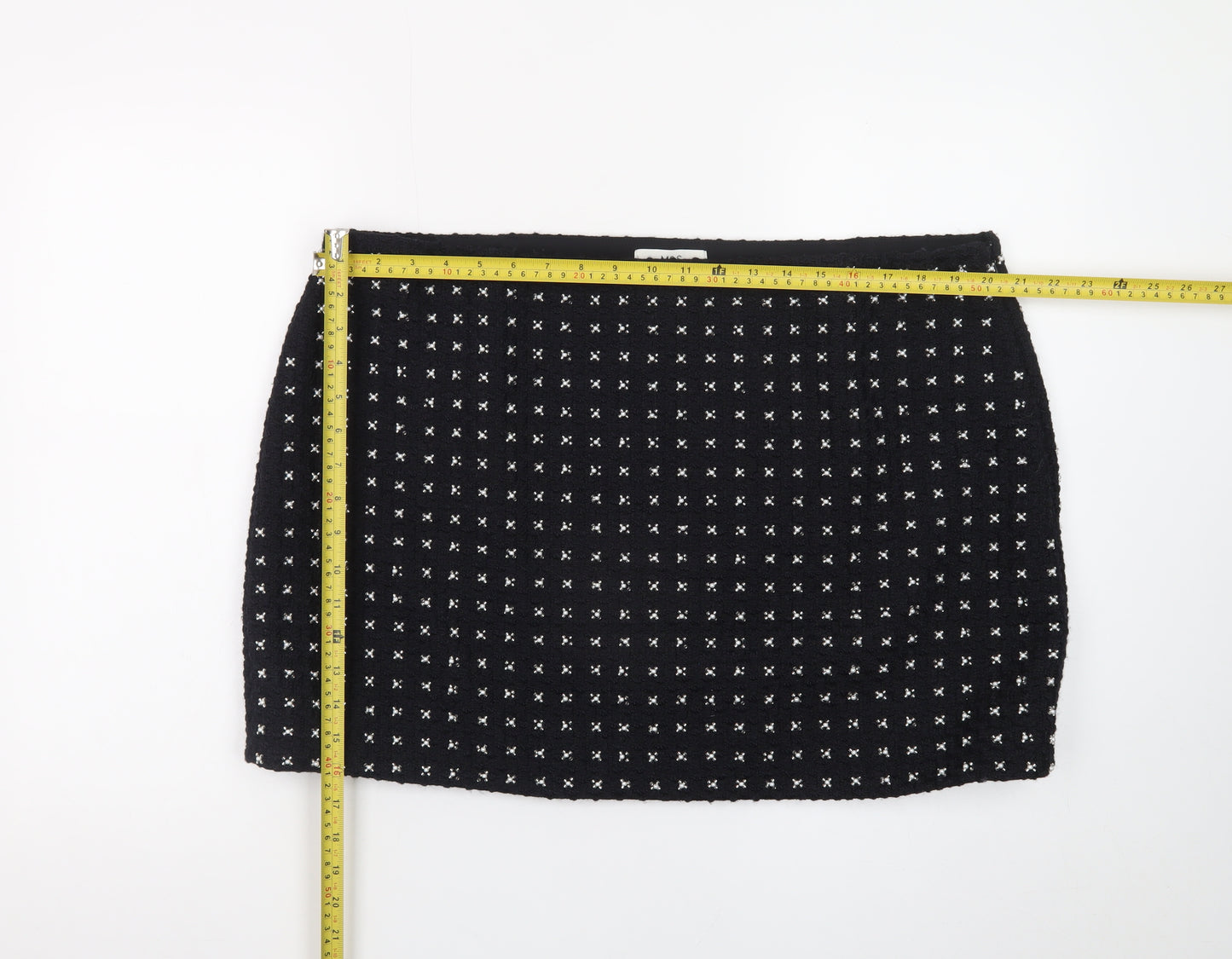 Marks and Spencer Women Black Size 20 Short Tweed Pencil Skirt