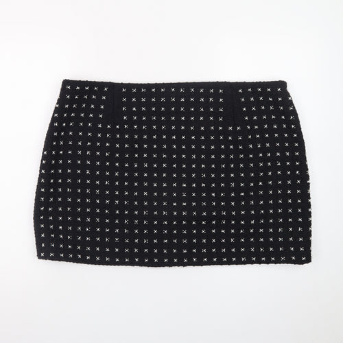 Marks and Spencer Women Black Size 20 Short Tweed Pencil Skirt