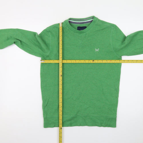 Crew Clothing Company Men's Green XS Cotton Pullover Sweatshirt
