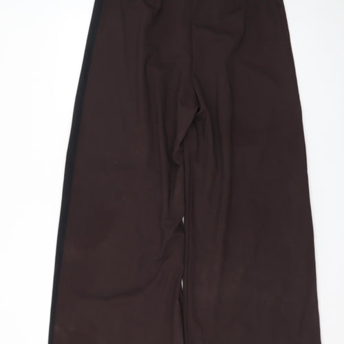 Marks and Spencer Women Brown Size 14 Wide-Leg Trousers