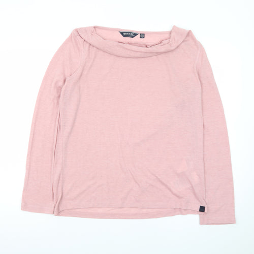 Regatta Womens Pink Boat Neck Long Sleeve Pullover Jumper UK 18
