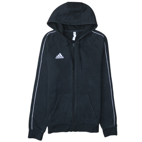 Adidas Mens Black Full Zip Hoodie S Regular Fit Sports Fleece