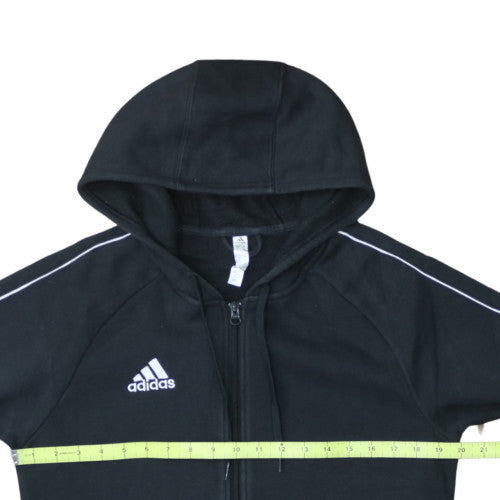 Adidas Mens Black Full Zip Hoodie S Regular Fit Sports Fleece
