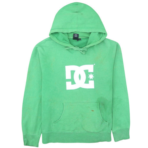 DC Men’s Green Pullover Hoodie Size M Fleece Graphic Logo Skate Style