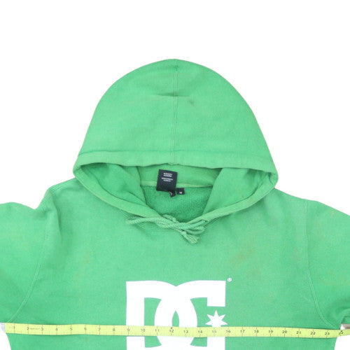 DC Men’s Green Pullover Hoodie Size M Fleece Graphic Logo Skate Style