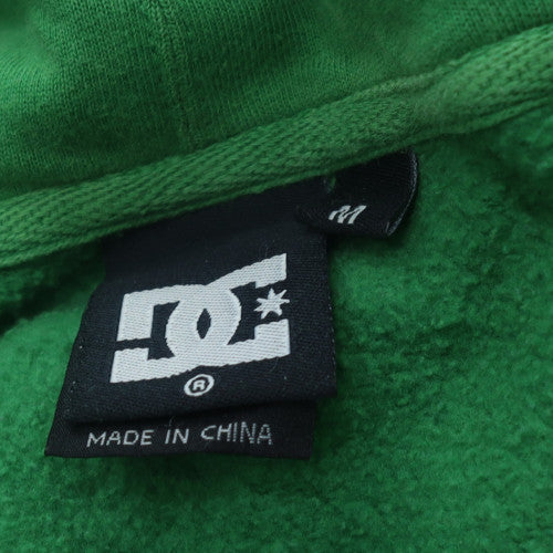 DC Men’s Green Pullover Hoodie Size M Fleece Graphic Logo Skate Style