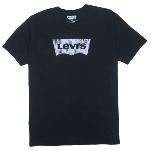 Levi's Men's Black 2XL Logo Graphic Crew Neck Cotton T-Shirt