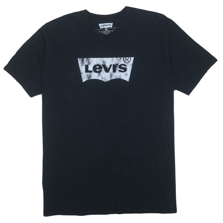 Levi's Men's Black 2XL Logo Graphic Crew Neck Cotton T-Shirt