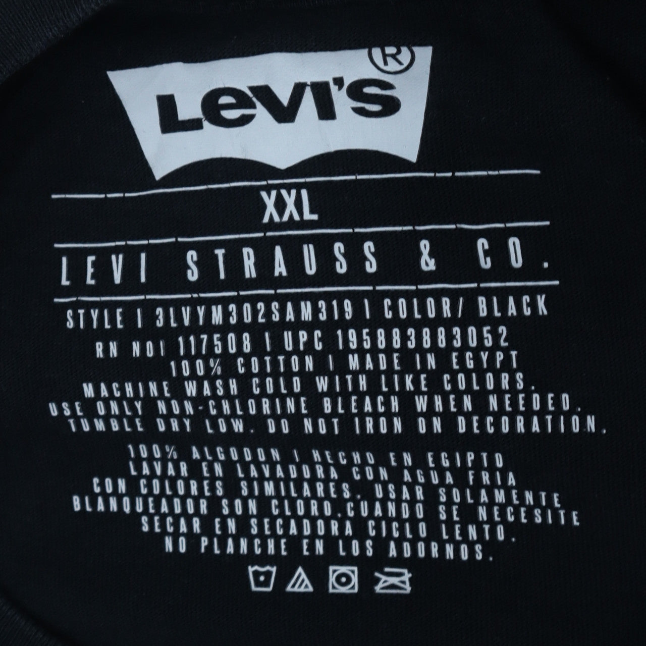 Levi's Men's Black 2XL Logo Graphic Crew Neck Cotton T-Shirt
