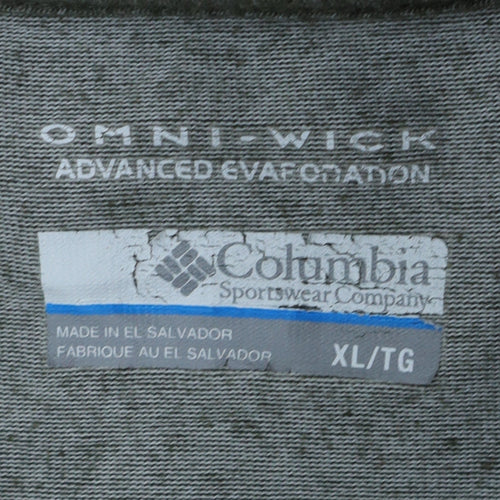 Columbia Men's Grey XL Omni-Wick Short Sleeve Sports T-Shirt