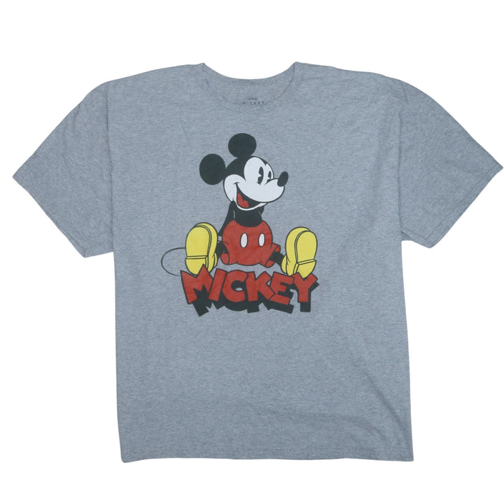 Disney Women’s Grey Mickey Mouse 3XL Cotton Blend T-Shirt