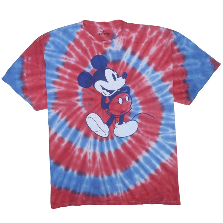 Disney Womens Multicoloured XL Tie-Dye Mickey Mouse T-Shirt