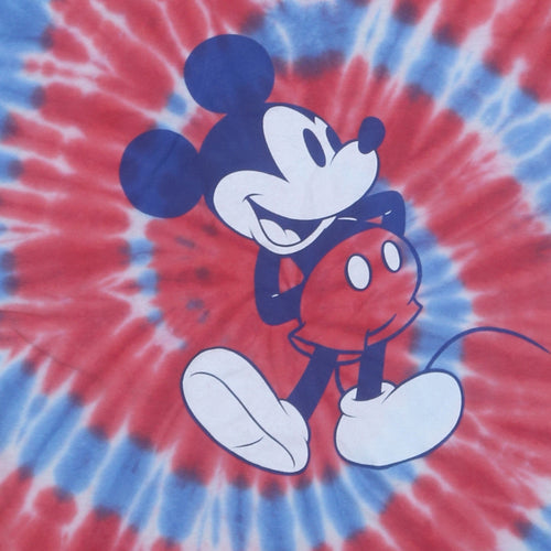 Disney Womens Multicoloured XL Tie-Dye Mickey Mouse T-Shirt