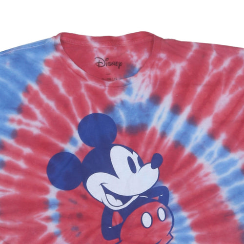 Disney Womens Multicoloured XL Tie-Dye Mickey Mouse T-Shirt