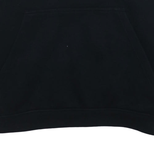 Adidas Men's Black 2XL Pullover Hoodie with Logo Stripes