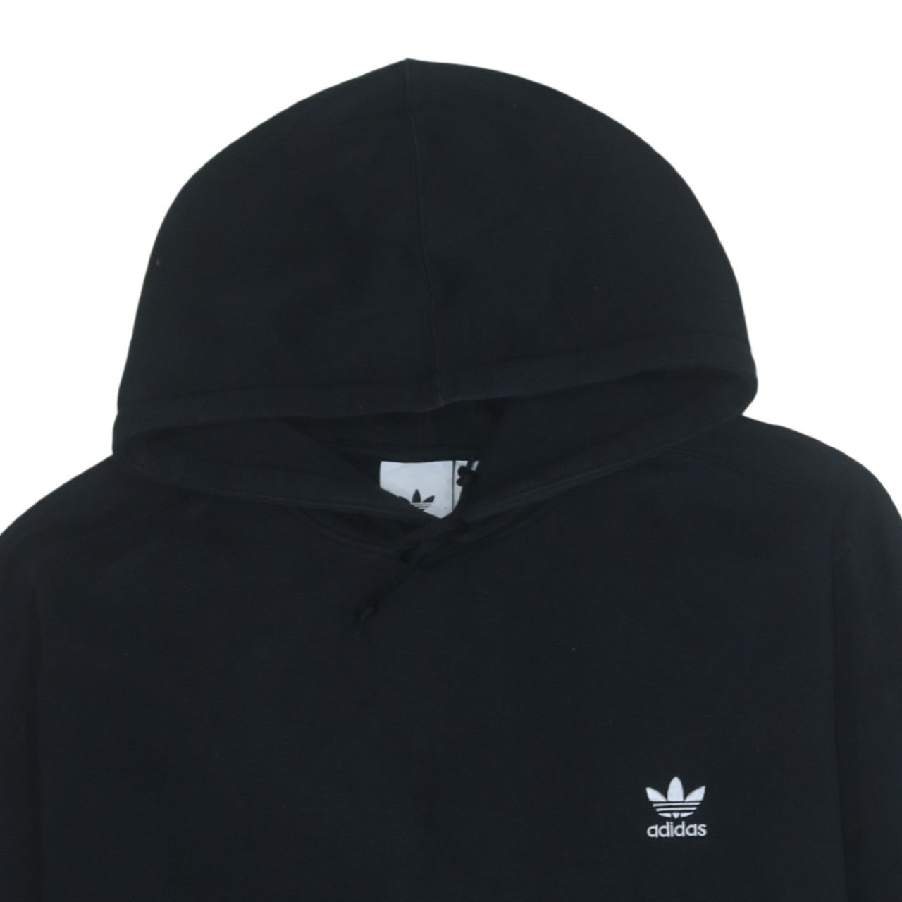 Adidas Men's Black 2XL Pullover Hoodie with Logo Stripes