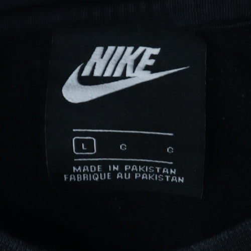 Nike Men's Black L Pullover Crew Neck Fleece Sweatshirt