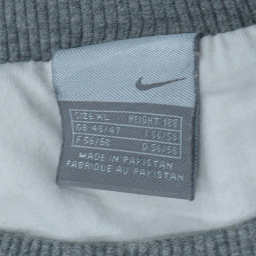 Nike Men's Grey XL Pullover Crew Neck Fleece Sweatshirt