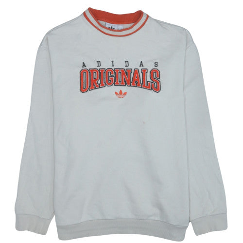 Adidas Originals Men's White L Crew Neck Pullover Sweatshirt