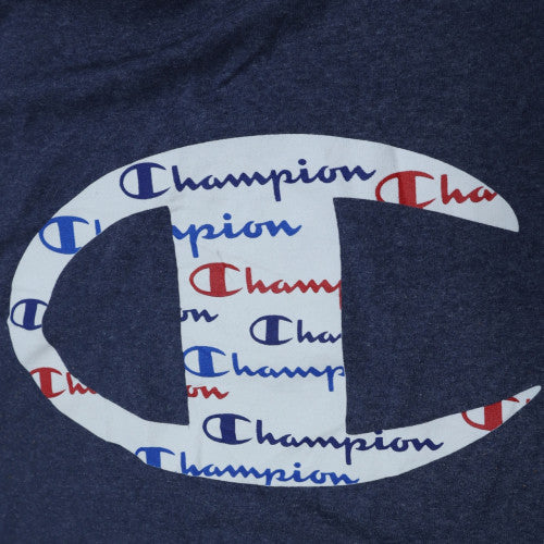Champion Men's Blue XL Graphic Logo Crew Neck T-Shirt