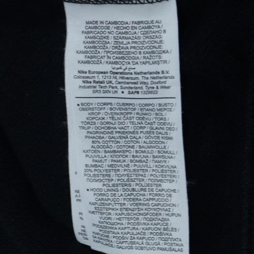 Nike Womens Black Pullover Hoodie Medium Hooded Sweatshirt
