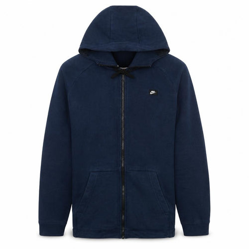 Nike Men's Blue Full Zip Hoodie L Cotton Fleece Sportswear