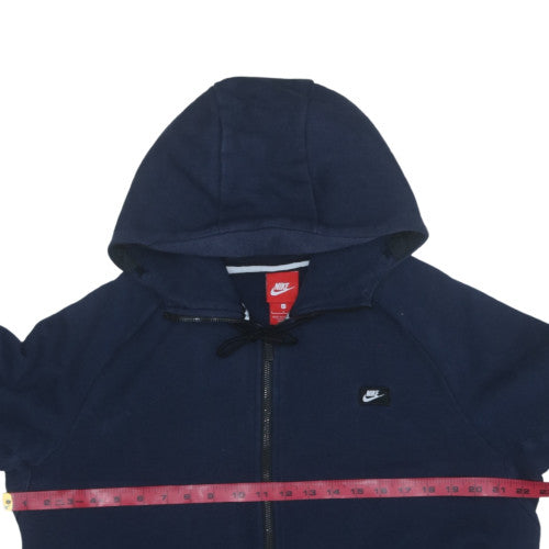 Nike Men's Blue Full Zip Hoodie L Cotton Fleece Sportswear