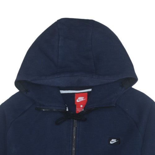 Nike Men's Blue Full Zip Hoodie L Cotton Fleece Sportswear