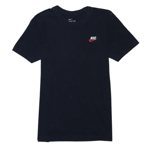 Nike Men's Black Small Classic Logo Crew Neck Cotton T-Shirt
