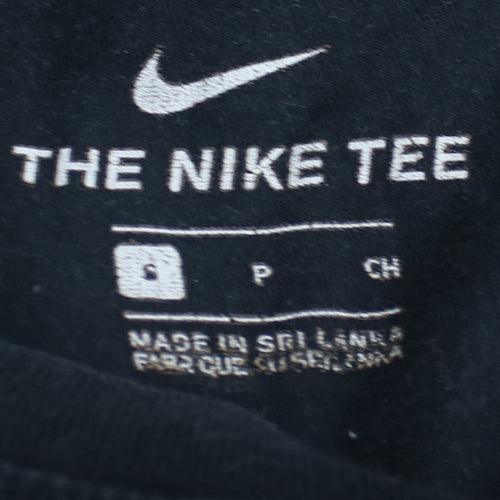 Nike Men's Black Small Classic Logo Crew Neck Cotton T-Shirt