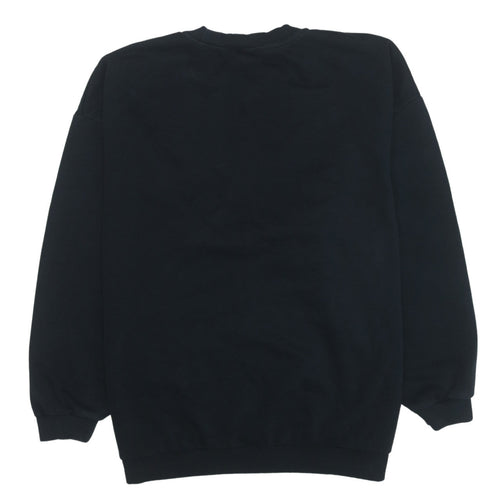 Gymshark Women's Black XL Crew Neck Pullover Sweatshirt Cotton Blend