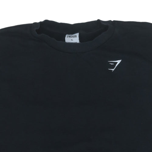 Gymshark Women's Black XL Crew Neck Pullover Sweatshirt Cotton Blend
