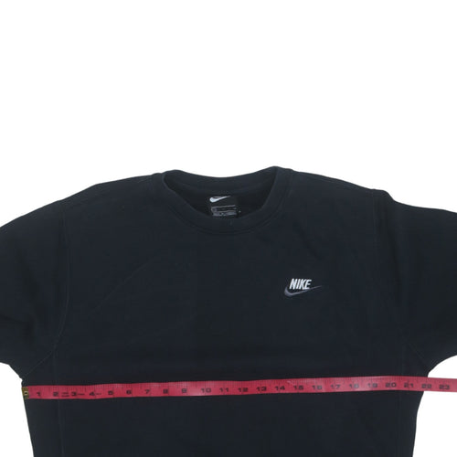 Nike Men Black Small Pullover Sweatshirt Crew Neck Fleece