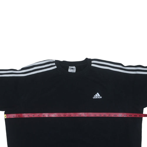 Adidas Women Black Crew Neck Pullover Sweatshirt XL 20-22