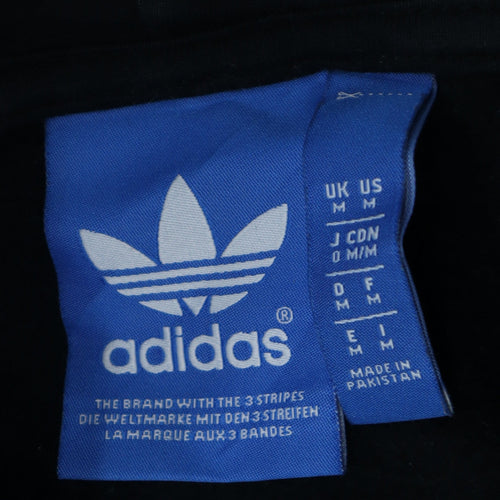 Adidas Men's Black Full Zip Hoodie Medium Regular Fit
