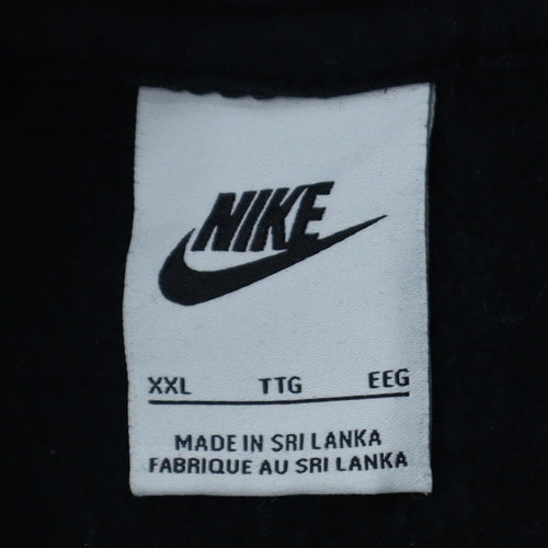 Nike Men's Black 2XL Pullover Hoodie Fleece Sweatshirt