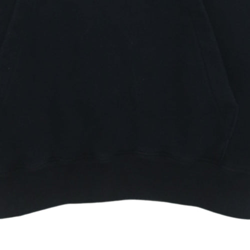Champion Men's Black Medium Pullover Hoodie Logo Tape Sleeve