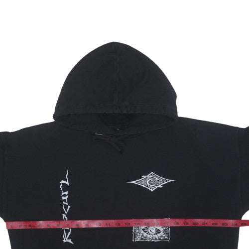 Rip Curl Men's Black Pullover Hoodie M Graphic Fleece Surf Style