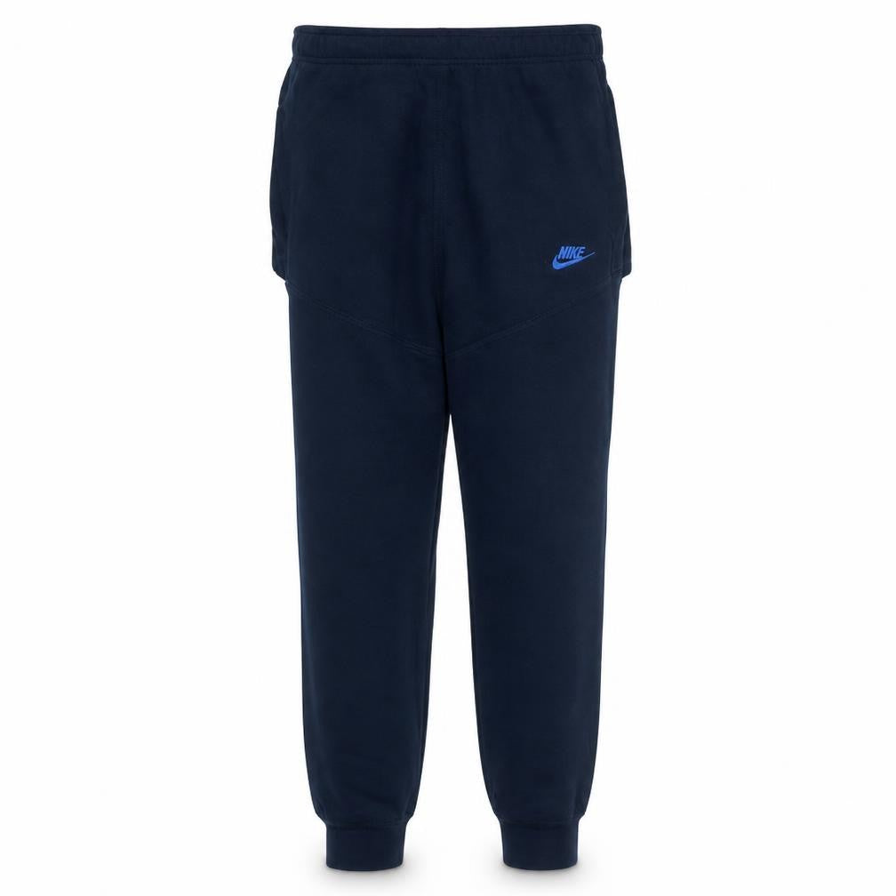 Front view of Nike Men's Blue Regular Fit Jogger Trousers, size M