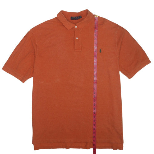 Ralph Lauren Men's Orange Cotton Short Sleeve Polo Shirt XL