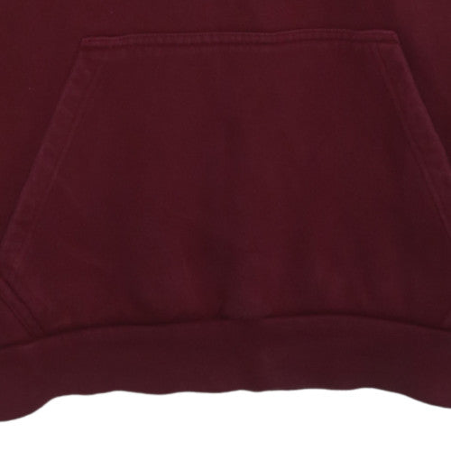 adidas Men's Red XL Pullover Hoodie with Logo and Drawstring