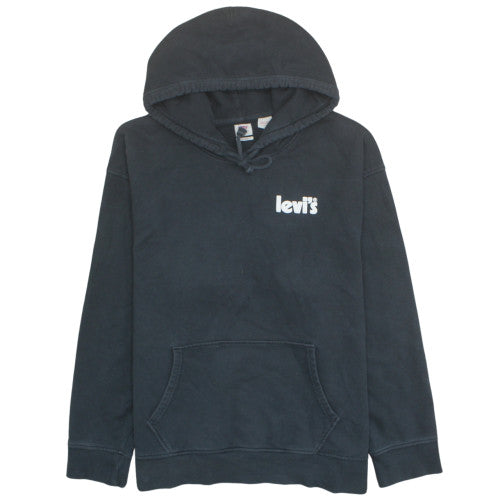 Levi's Men's Black XL Relaxed Pullover Hoodie with Logo