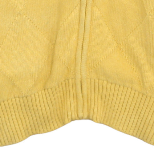 Tommy Hilfiger Men's Yellow Full Zip Cotton Jumper Size M